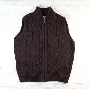 Pendleton Brown Sweater Vest Zipper Size M